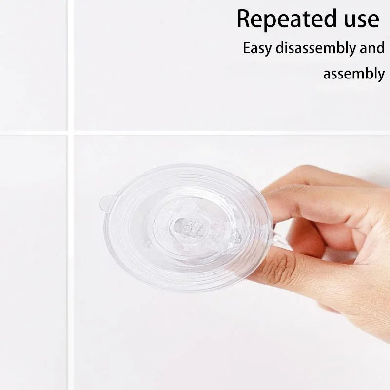 Transparent Suction Cup Hook - Reusable Heavy-Duty Bathroom  Kitchen Towel Holder - ZOOMNSTORE