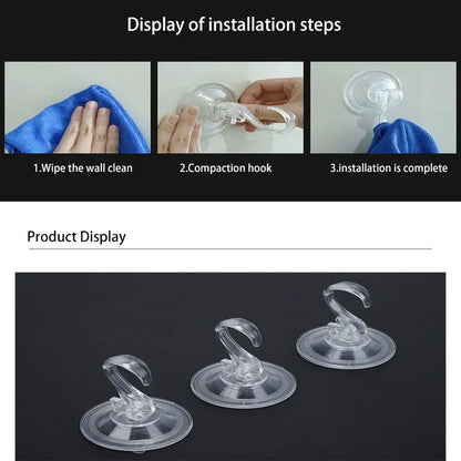 Transparent Suction Cup Hook - Reusable Heavy-Duty Bathroom  Kitchen Towel Holder - ZOOMNSTORE
