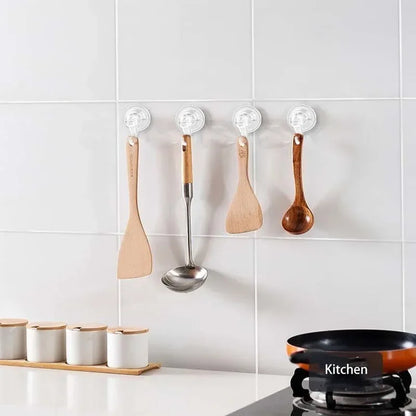 Transparent Suction Cup Hook - Reusable Heavy-Duty Bathroom  Kitchen Towel Holder - ZOOMNSTORE