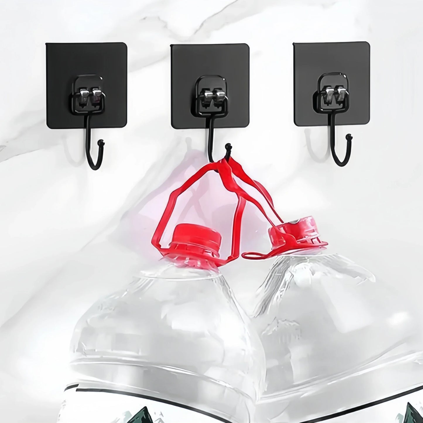 Heavy Duty Waterproof Wall Hooks - 22 lbs Adhesive Nail-Free Transparent for Kitchen  Bathroom - ZOOMNSTORE