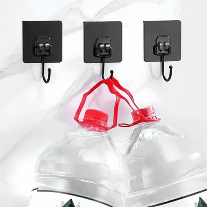 Heavy Duty Waterproof Wall Hooks - 22 lbs Adhesive Nail-Free Transparent for Kitchen  Bathroom - ZOOMNSTORE