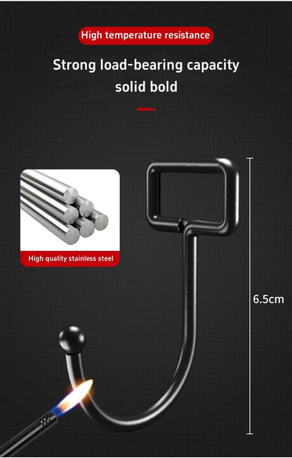 Heavy Duty Waterproof Wall Hooks - 22 lbs Adhesive Nail-Free Transparent for Kitchen  Bathroom - ZOOMNSTORE