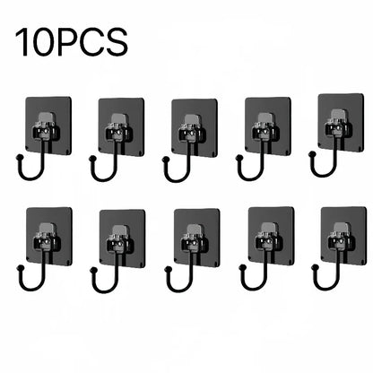 Heavy Duty Waterproof Wall Hooks - 22 lbs Adhesive Nail-Free Transparent for Kitchen  Bathroom - ZOOMNSTORE