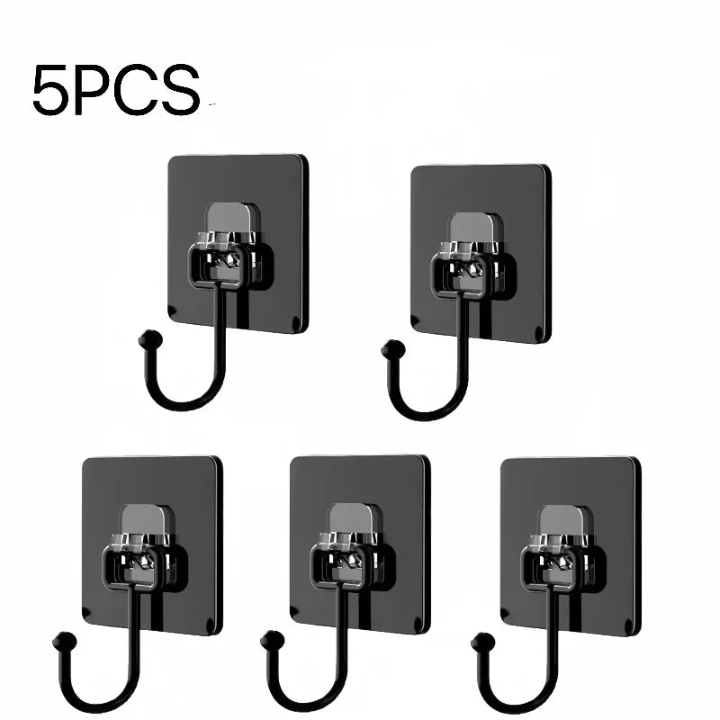 Heavy Duty Waterproof Wall Hooks - 22 lbs Adhesive Nail-Free Transparent for Kitchen  Bathroom - ZOOMNSTORE