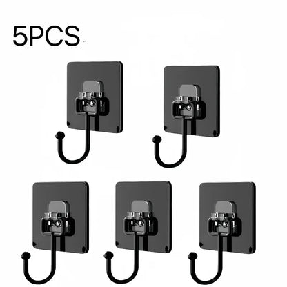 Heavy Duty Waterproof Wall Hooks - 22 lbs Adhesive Nail-Free Transparent for Kitchen  Bathroom - ZOOMNSTORE