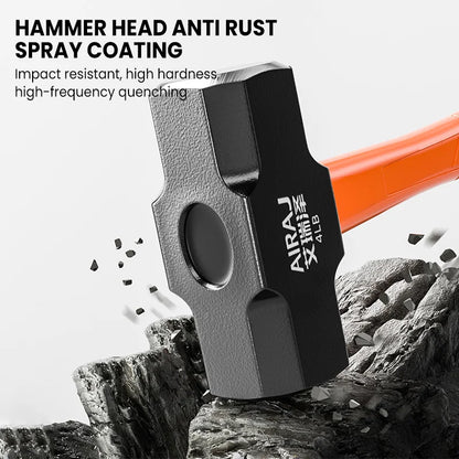 Heavy Wall Hammer - AIRAJ Octagon Hammer with Soft Handle for Wall Removal - ZOOMNSTORE