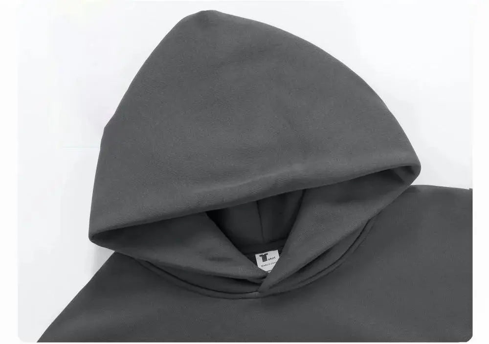 Heavy Weight Men's Hoodies - Thick Cotton Sweatshirt | Casual Autumn Pullover - ZOOMNSTORE