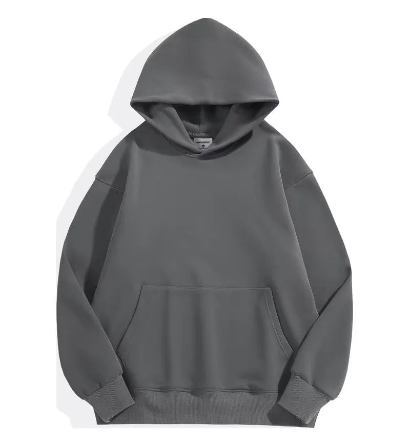 Heavy Weight Men's Hoodies - Thick Cotton Sweatshirt | Casual Autumn Pullover - ZOOMNSTORE