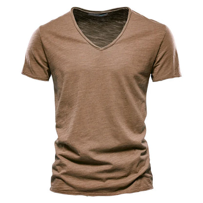 Men's Cotton V-Neck T-Shirts – 3-Pack Slim-Fit Basics