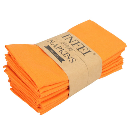 Cotton Linen Napkins Set of 12 - Soft 40x40cm Placemats for Dining  Events
