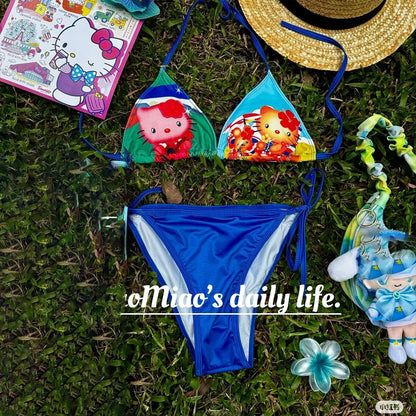 Y2K Hello Kitty Bikini Set - Anime Swimsuit for Women Sexy Beachwear - ZOOMNSTORE
