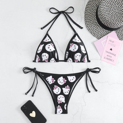 Y2K Hello Kitty Bikini Set - Anime Swimsuit for Women Sexy Beachwear - ZOOMNSTORE