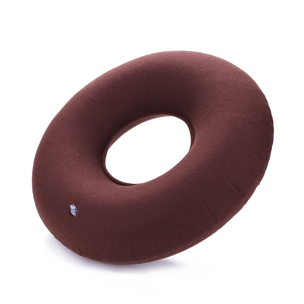 Hemorrhoid Donut Cushion - Inflatable Tailbone Pain Relief Medical Seat Pad with Pump - ZOOMNSTORE