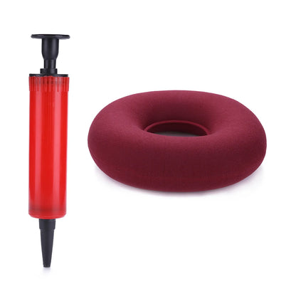 Hemorrhoid Donut Cushion - Inflatable Tailbone Pain Relief Medical Seat Pad with Pump - ZOOMNSTORE