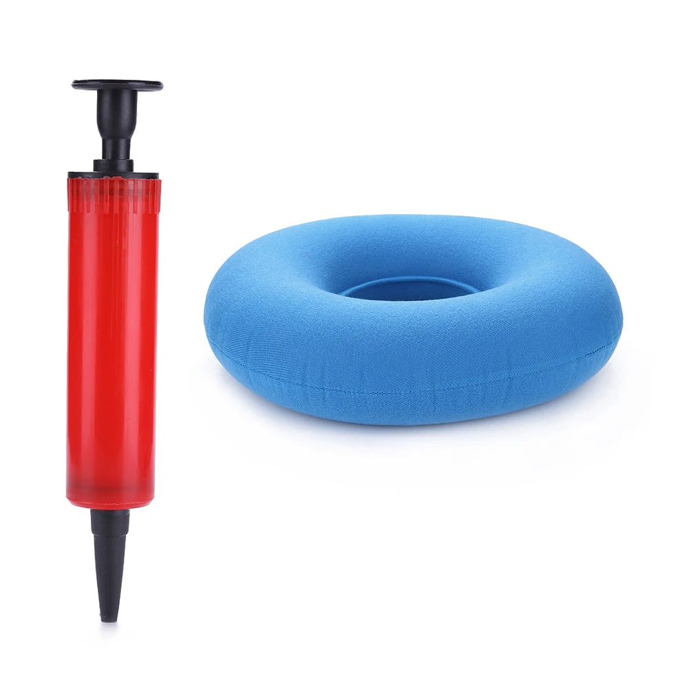 Hemorrhoid Donut Cushion - Inflatable Tailbone Pain Relief Medical Seat Pad with Pump - ZOOMNSTORE