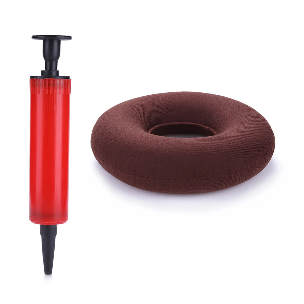 Hemorrhoid Donut Cushion - Inflatable Tailbone Pain Relief Medical Seat Pad with Pump - ZOOMNSTORE