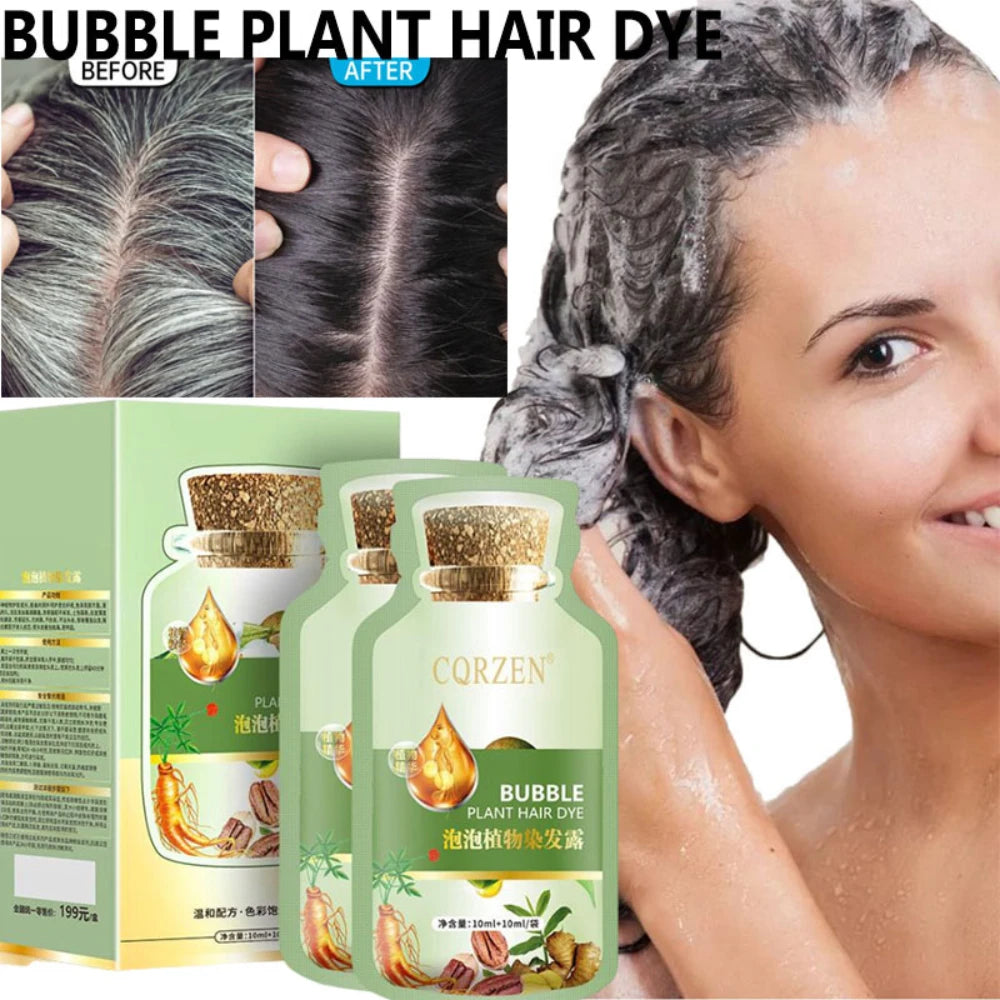 Natural Herbal Hair Dye Shampoo - Quick Color Change for Men  Women - ZOOMNSTORE