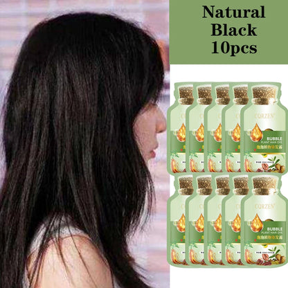 Natural Herbal Hair Dye Shampoo - Gray Coverage  Hair Care Treatment - ZOOMNSTORE