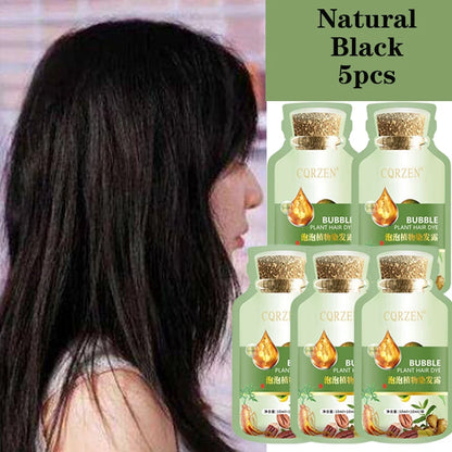 Natural Herbal Hair Dye Shampoo - Gray Coverage  Hair Care Treatment - ZOOMNSTORE