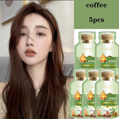 Natural Herbal Hair Dye Shampoo - Gray Coverage  Hair Care Treatment - ZOOMNSTORE