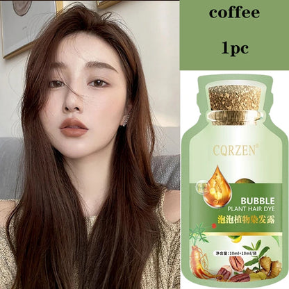 Natural Herbal Hair Dye Shampoo - Gray Coverage  Hair Care Treatment - ZOOMNSTORE