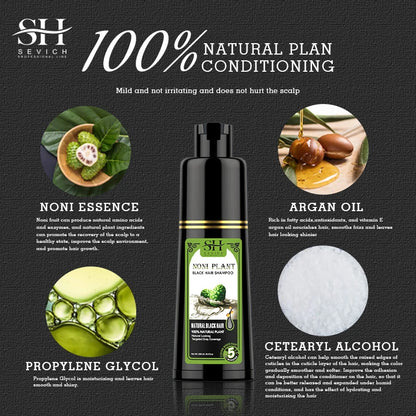 Natural Herbal Hair Dye Shampoo - 500ml Moisturizing Hair Loss Treatment - ZOOMNSTORE