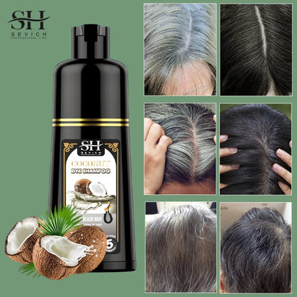 Natural Herbal Hair Dye Shampoo - 500ml Moisturizing Hair Loss Treatment - ZOOMNSTORE