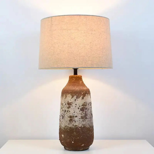 Handmade Vintage Pottery Fabric Lamps - Elegant Decorative Jars for Living Room  Bedroom - ZOOMNSTORE