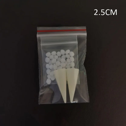Vampire Fangs Dentures - Halloween Costume Props with Adhesive