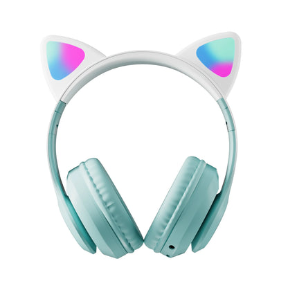 Wireless Cat Ear Headphones – Kids Gaming Headset With Microphone & RGB Lights
