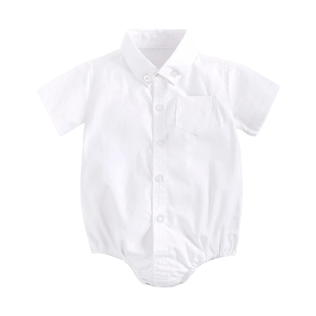 Baby Boys Bodysuit - Soft Cotton Fabric Summer Baby Bodysuit with Plaid Pattern