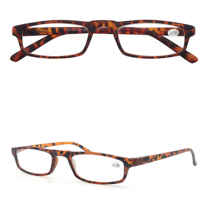 Reading Glasses Women Men Rectangular Ultralight Frame Small Readers Eyeglasses High Quality Spring Hinge with Diopter +1.0~+4.0