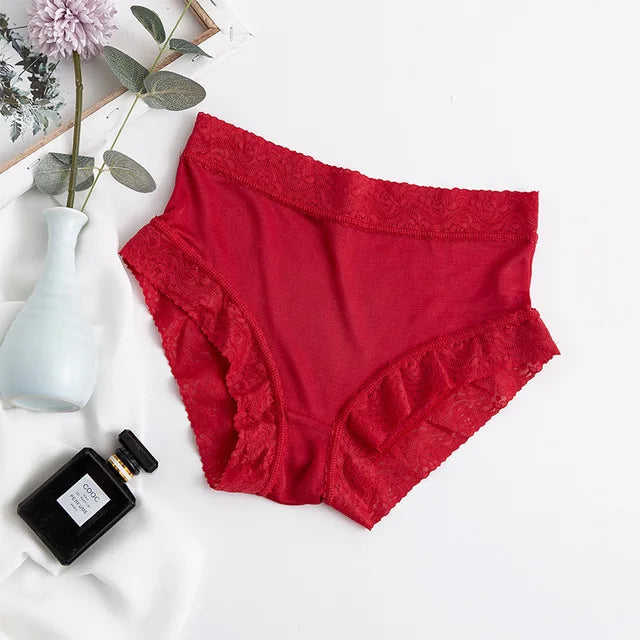 Natural silk high waist Briefs big plus size underwear women transparent seamless woman panties bragas mujer panty