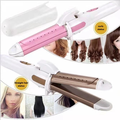 Ceramic Hair Curler - Electric Curling Iron With LCD Temperature Display & Tourmaline Barrel