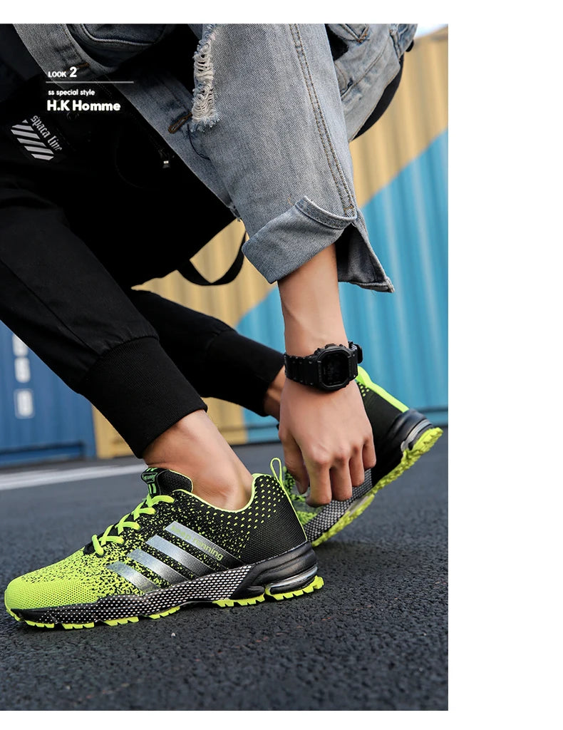 Men's Mesh Breathable Casual Shoes Non-Slip Stable Shock Absorption Lightweight Sneakers Couple Basket Homme 2020 la sportiva