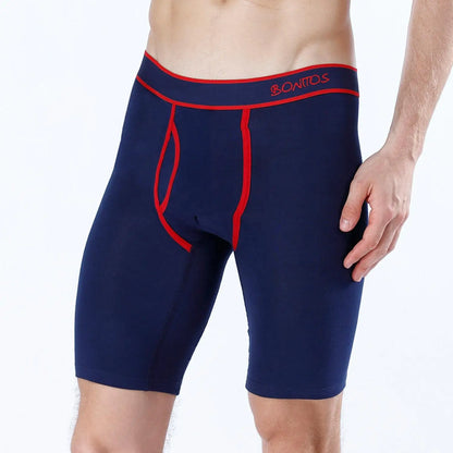 BONITOS Men Boxer Long Leg Boxer Men Underwear Men Underpants Erkek Natural Cotton Sexy Boxer Shorts Top Brand Underwear Soft