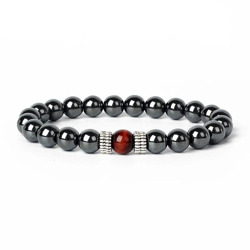Hematite Magnetic Bracelet Man Weight Loss Bracelet Natural Stone Magnetic Bracelet Slimming Woman Health Care Therapy Jewelry