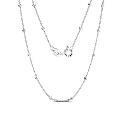 S925 Sterling Silver Hip Hop Chain Necklace - Custom Curb Cuban Satellite Box Snake Bone - ZOOMNSTORE