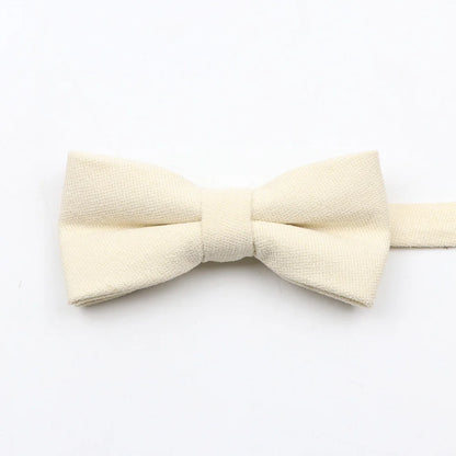 Solid Color Suede Bow Tie - Classic Men  Kids Bowknot for Weddings