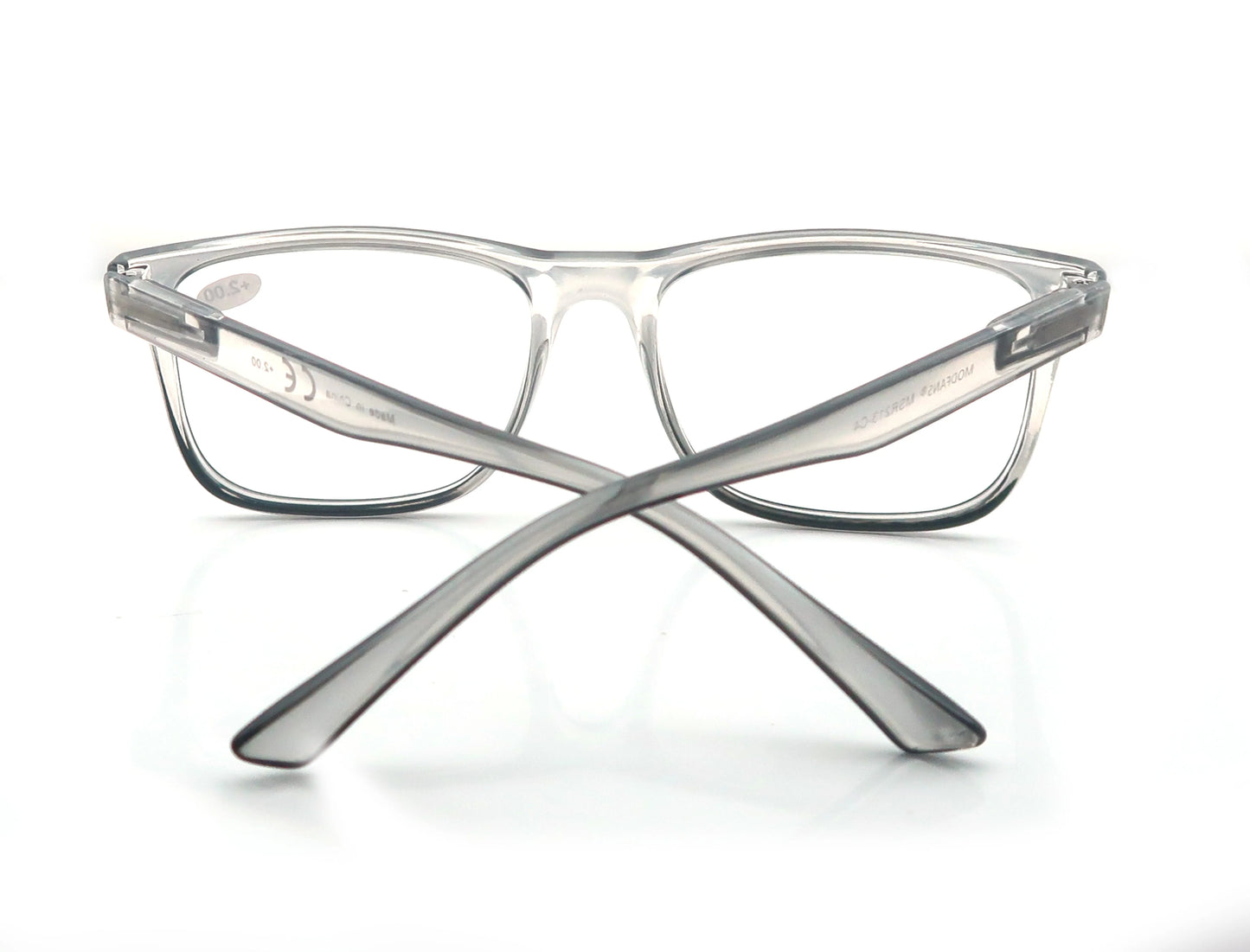Oversized Reading Glasses - Wide Square Eyeglasses With Spring Hinge For Men & Women