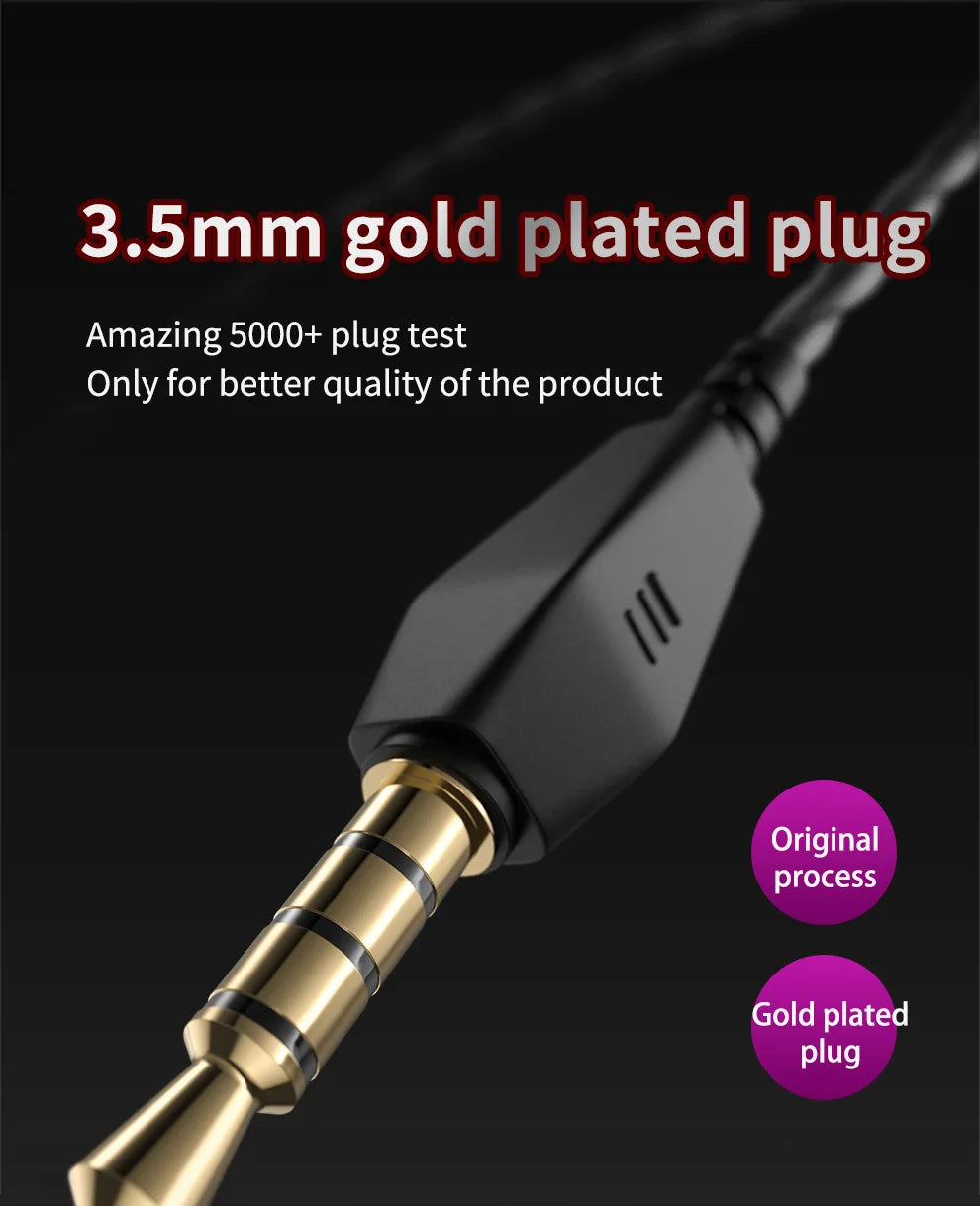 HiFi Wired Earphones – In-Ear Bass Stereo Earphones With Mic & Detachable Cable - ZOOMNSTORE