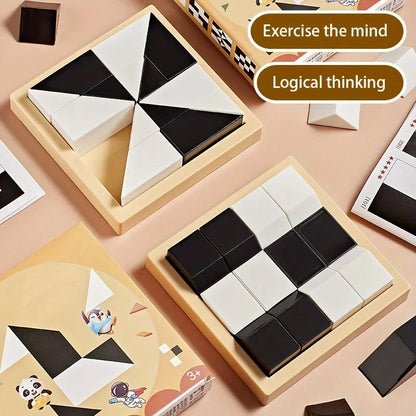 Hidden Block Puzzle - Logic Puzzle Toy With Plastic Building Blocks For Kids - ZOOMNSTORE