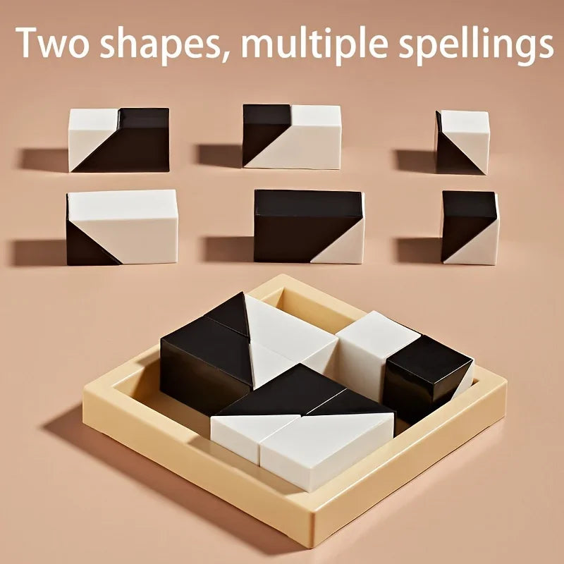 Hidden Block Puzzle - Logic Puzzle Toy With Plastic Building Blocks For Kids - ZOOMNSTORE