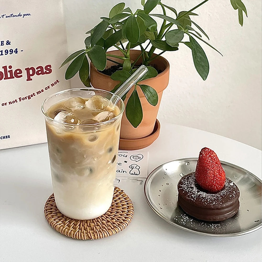 High Borosilicate Glass Cup – Heat Resistant Latte Mug | Durable Drinkware Set - ZOOMNSTORE