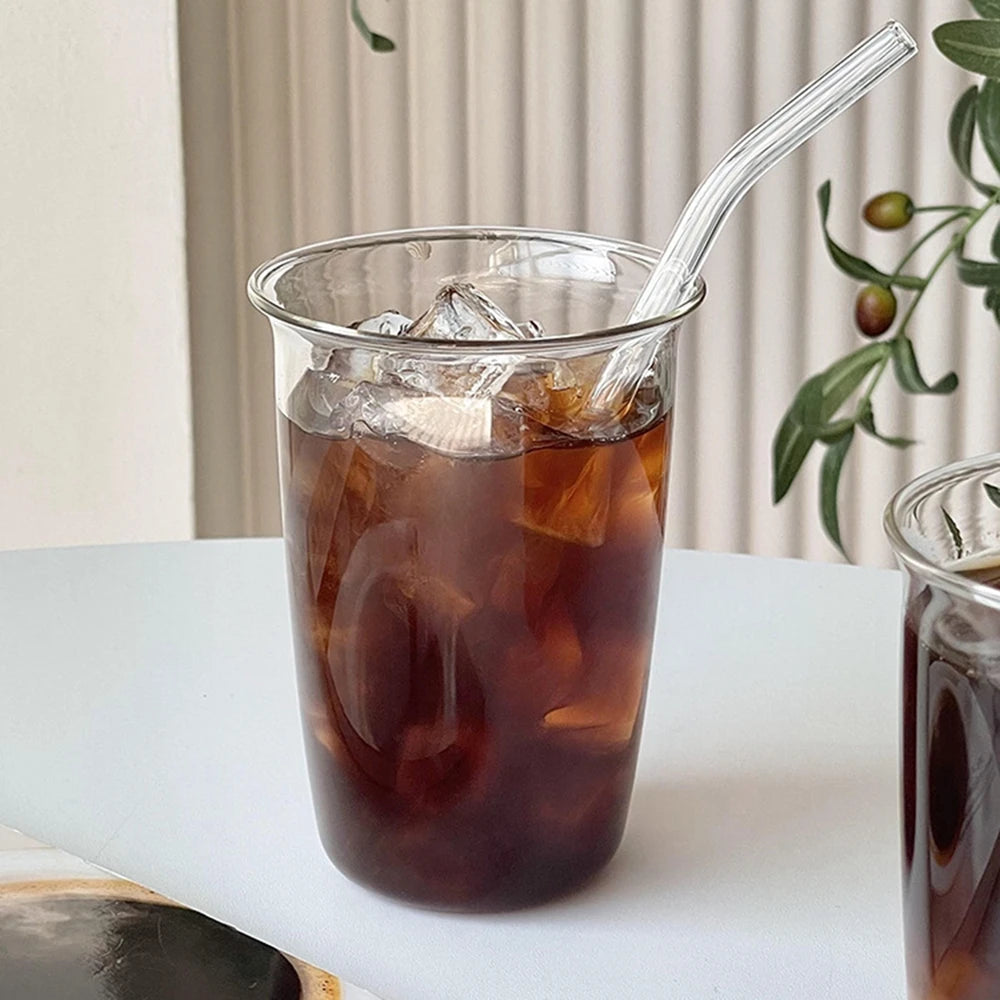 High Borosilicate Glass Cup – Heat Resistant Latte Mug | Durable Drinkware Set - ZOOMNSTORE