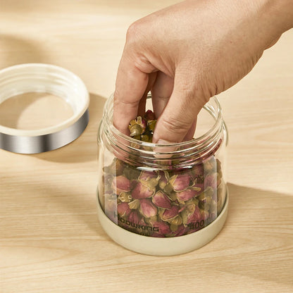 High Borosilicate Sealed Glass Bottle Kitchen Storage Jar Moisture-Proof Storage Box Household Coffee Bean Storage Jar seal pot - ZOOMNSTORE