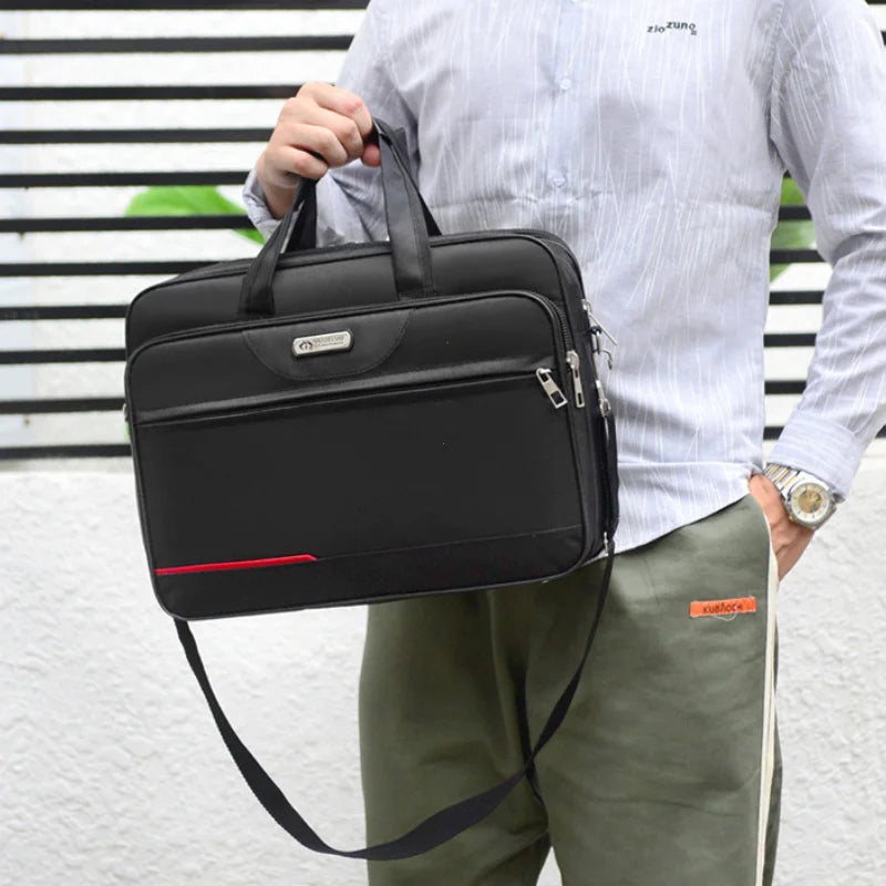 High-Capacity Business Briefcase - Travel Laptop Organizer  Document Storage Bag - ZOOMNSTORE