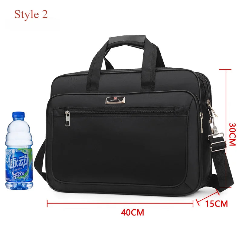 High-Capacity Business Briefcase - Travel Laptop Organizer  Document Storage Bag - ZOOMNSTORE