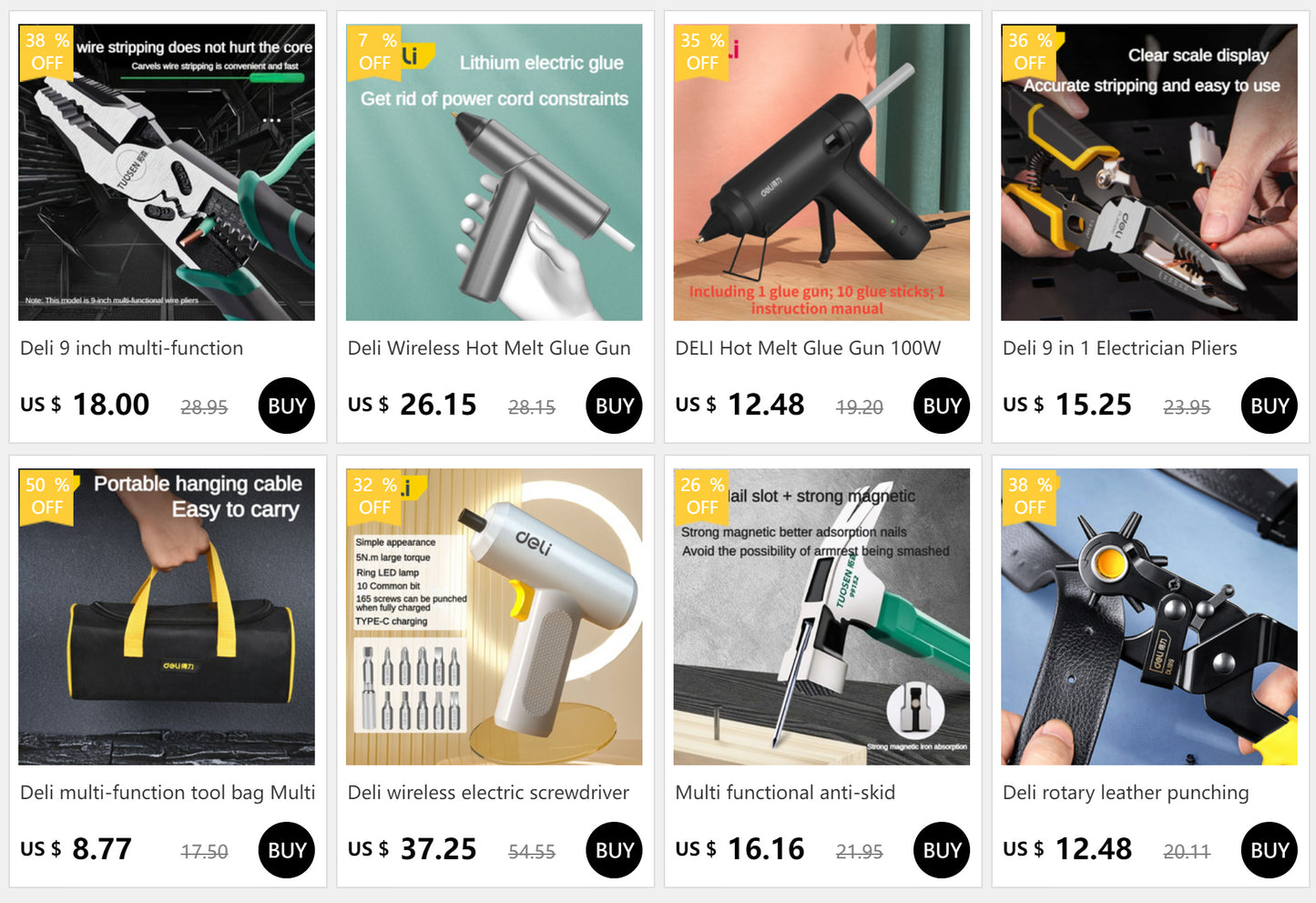 High Carbon Steel Repair Tool Set - Hammer Pliers Utility Knife Tape Measure - ZOOMNSTORE