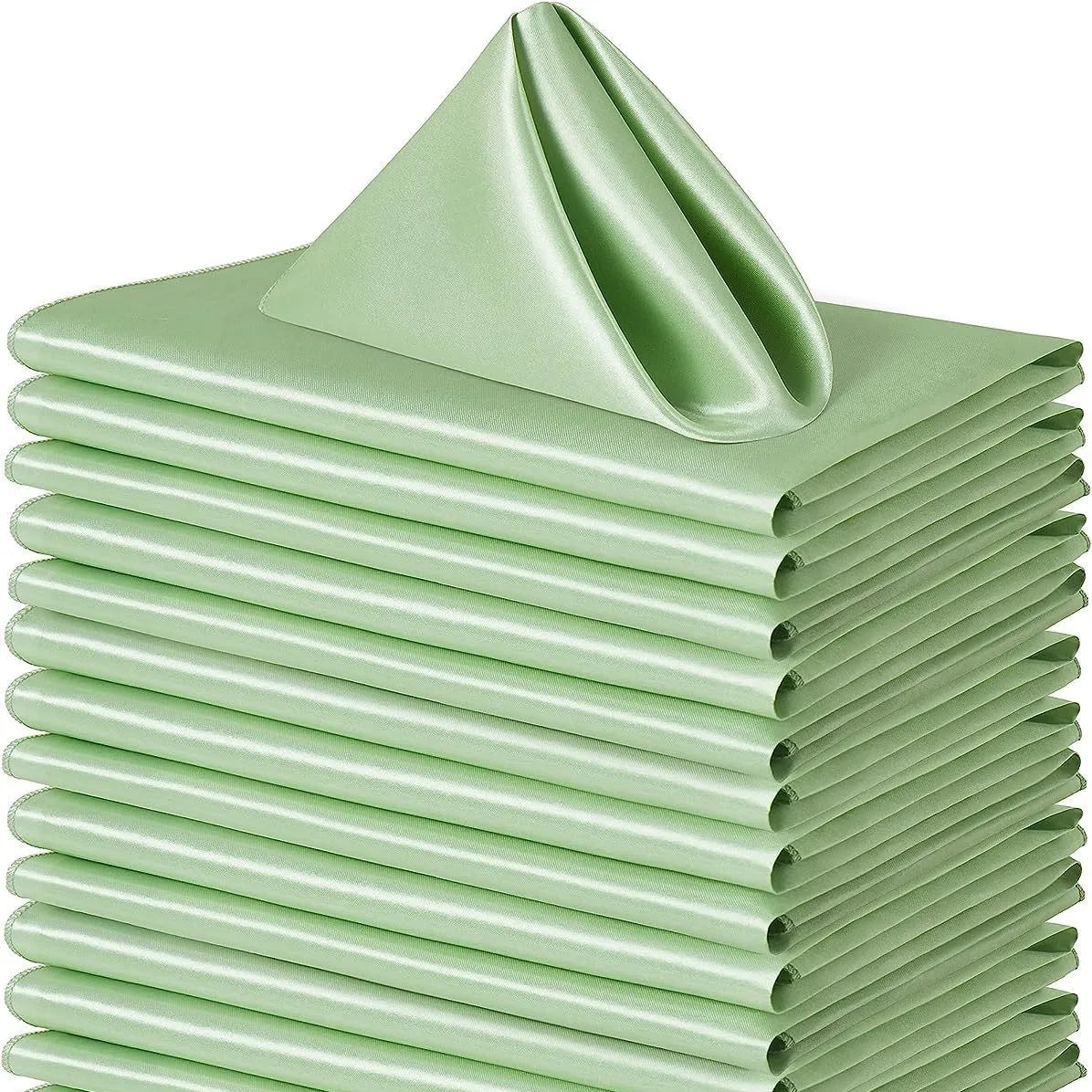 High-Density Satin Polyester Napkins - Square Silk-like Dinner Placemats for Restaurants - ZOOMNSTORE